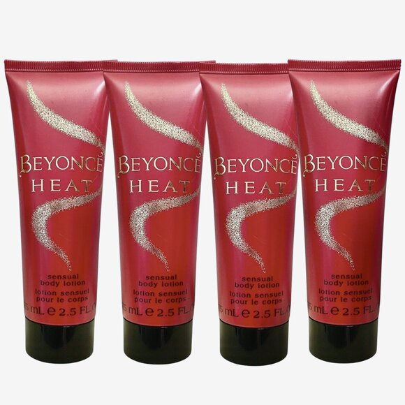 4 Pack Beyonce Heat Gold Sparkling Sensual Body Lotion 2.5 Oz 75ml Each COTY NEW - Picture 1 of 2